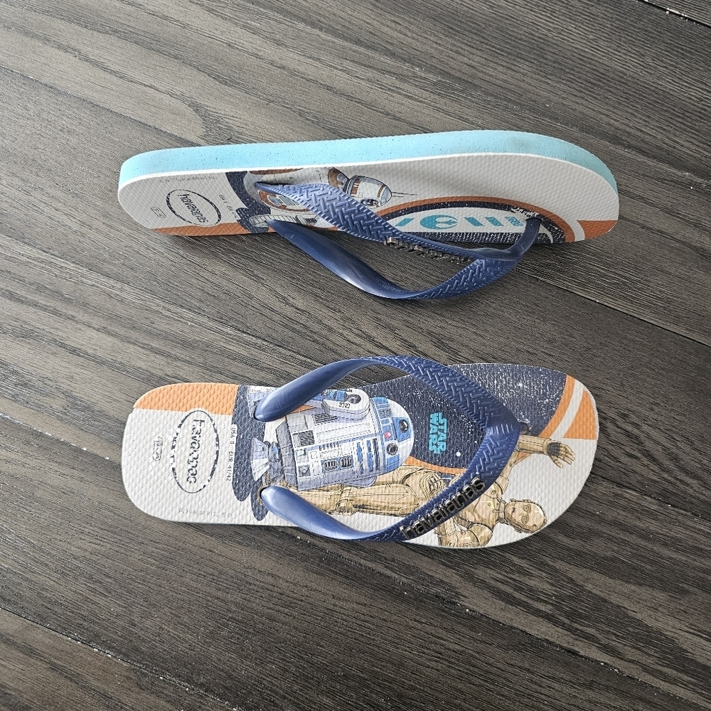 Havaianas x Star Wars Print Unisex Blue Sandals - Picture 2 of 6